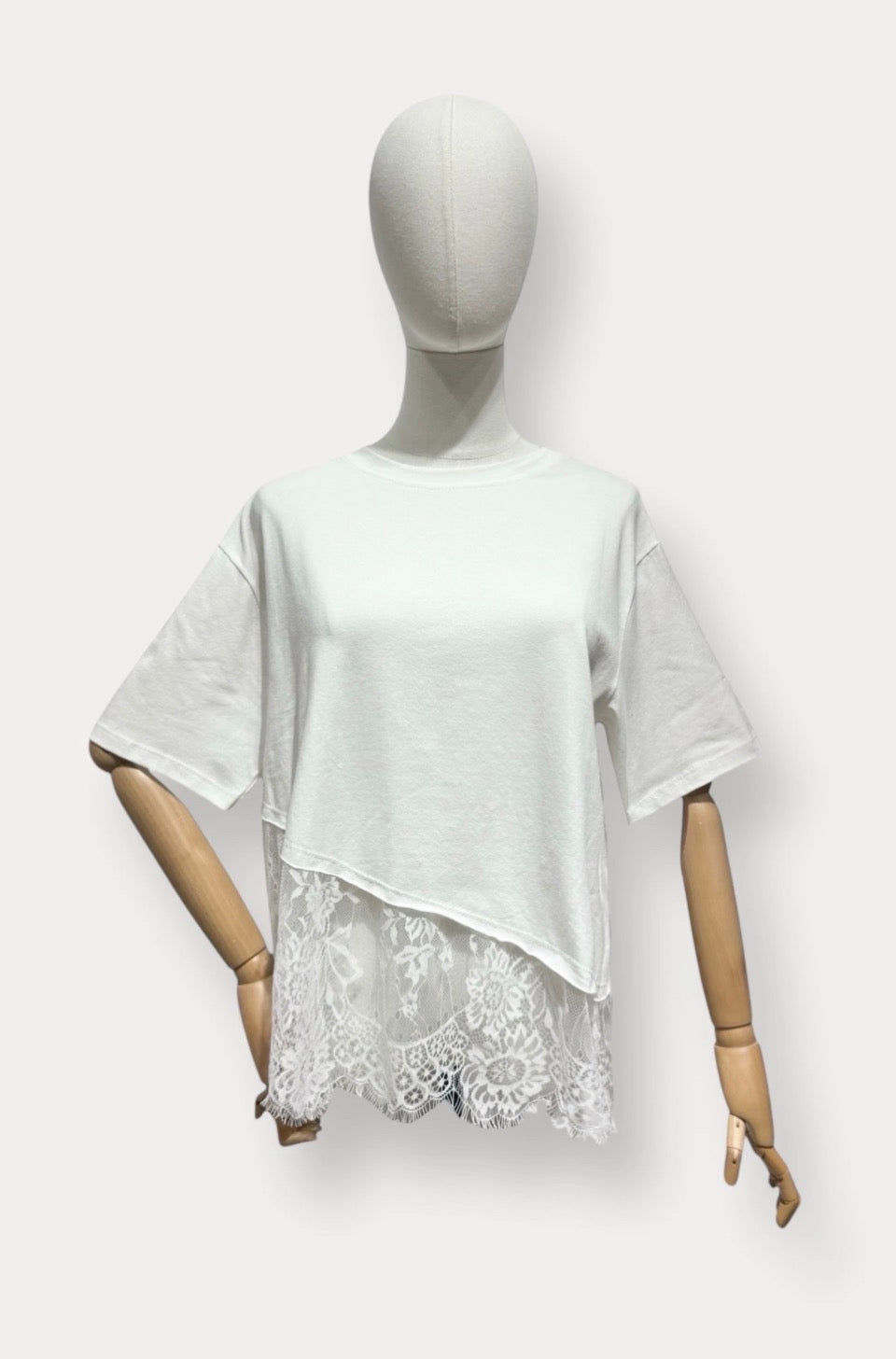 Lace T-shirt - White