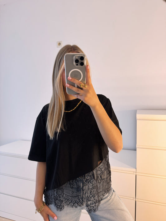 Lace Tee - Black