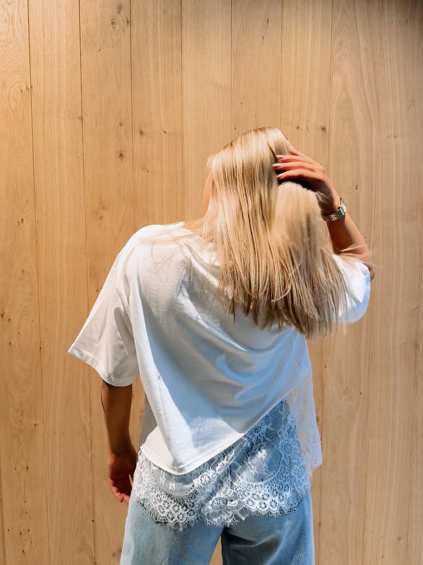 Lace T-shirt - White