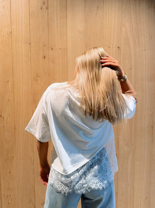 Lace T-shirt - White